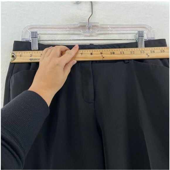Theory Womens Size 8 Pleat Front Straight Leg Dress Pants Dark Blue Ankle Office - Picture 8 of 10